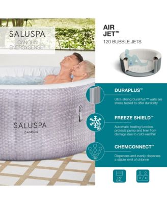 SaluSpa Cancun 2 to 4 Person Inflatable Hot Tub, Energy-Efficient Spa
