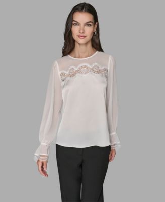 Women's Long Sleeve Lace Top
