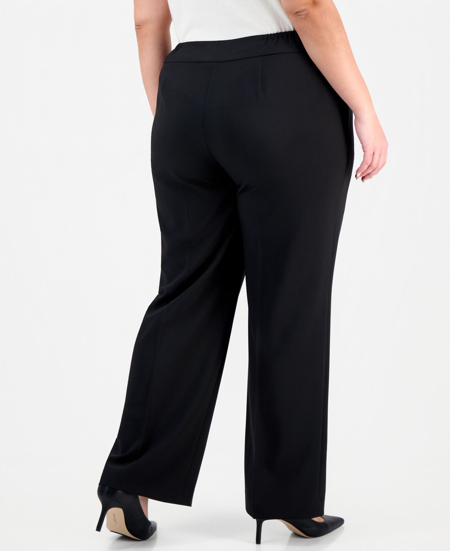 Plus Size Belted Wide-Leg Mid-Rise 2 Piece Pantsuit