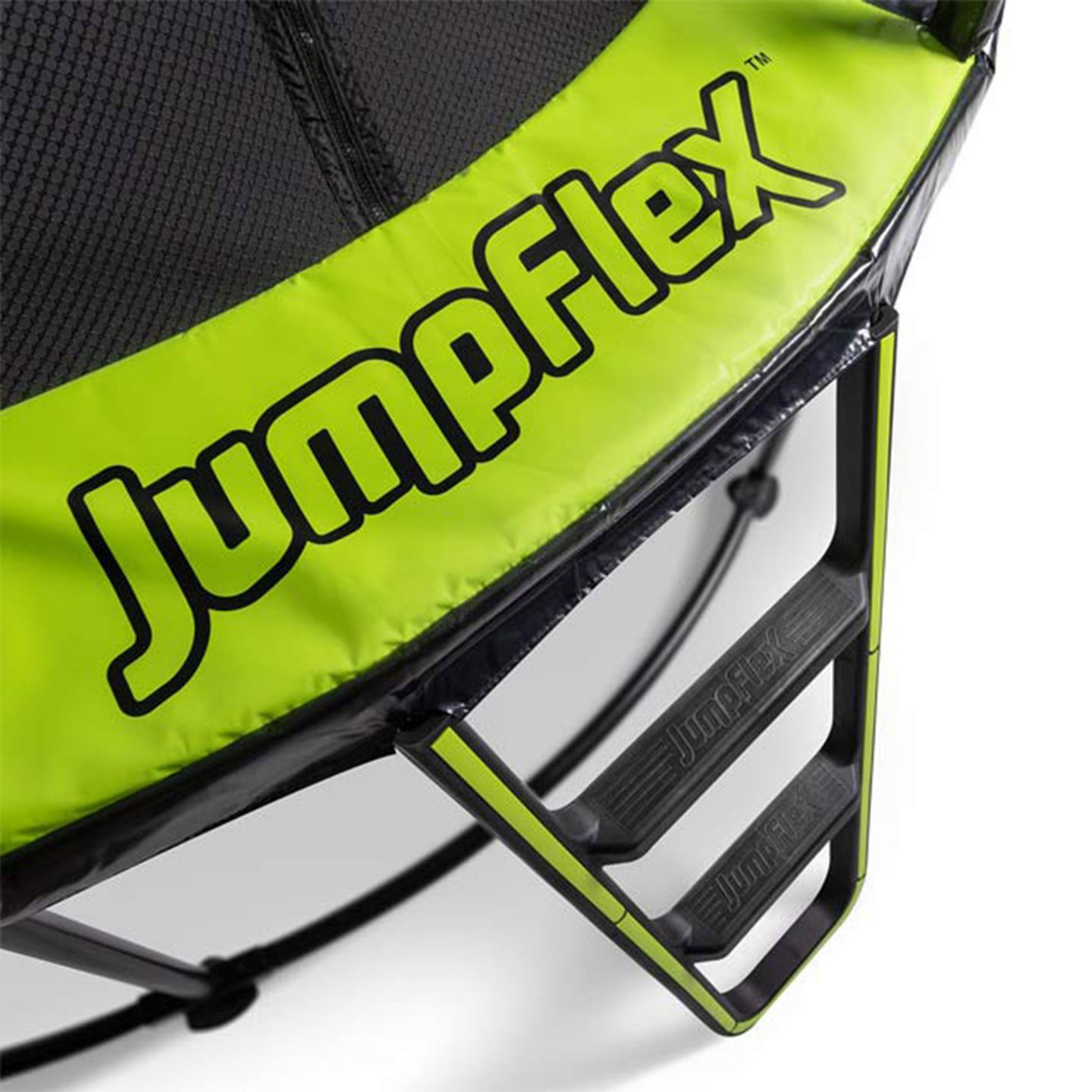 Детский батут JumpFlex Hero 12 дюймов для улицы с сеткой и лестницей — фото 7