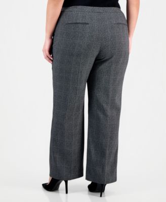Plus Size Flap-Pocket Mid-Rise Wide-Leg Pantsuit 