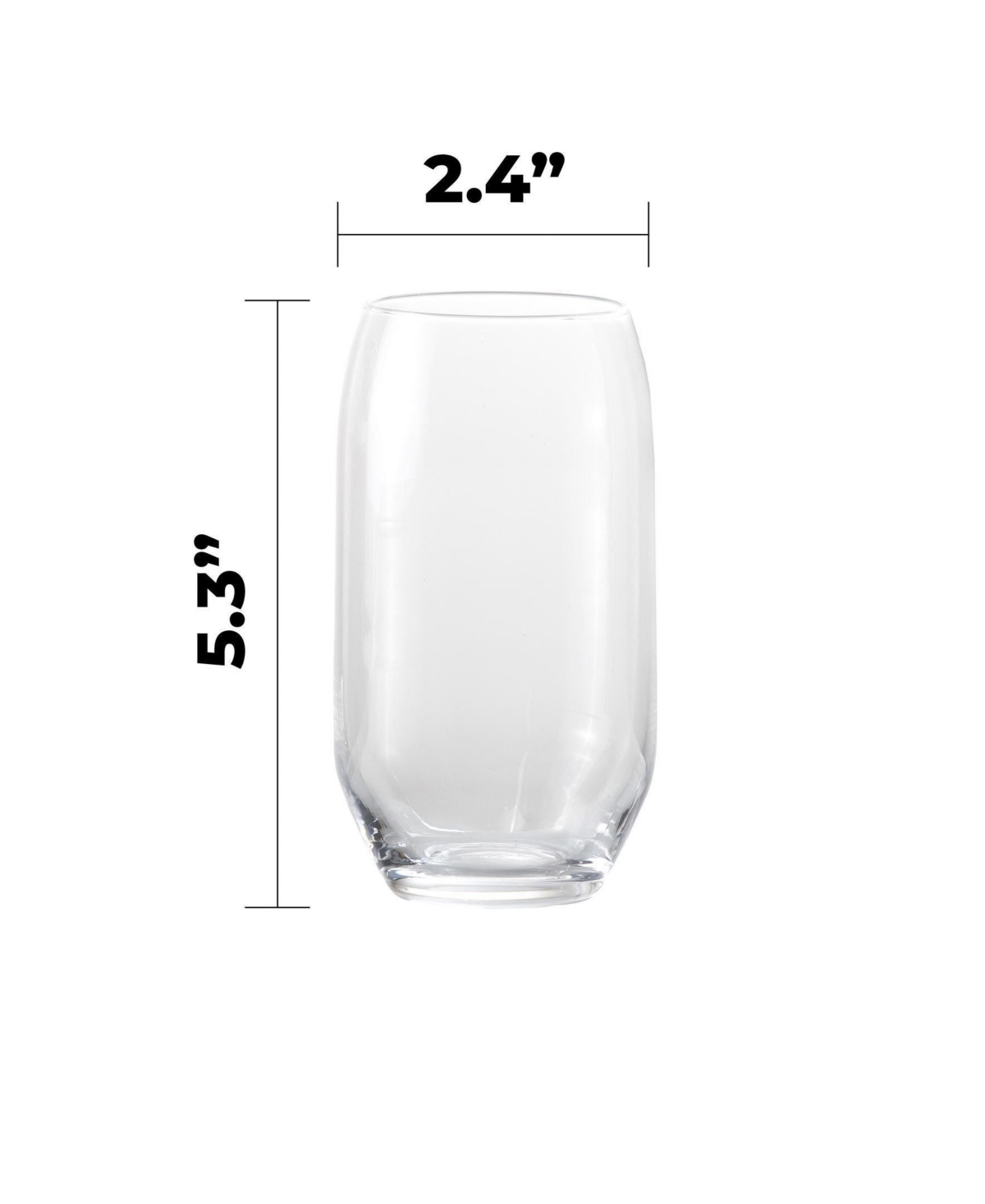 Fortessa Estiva Highball Sparkling Cocktail Glasses, Set Of 4 In Transparent