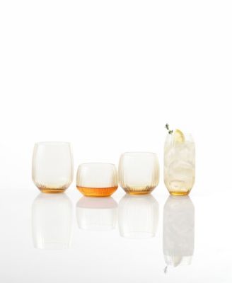 Estiva Textured Highball Sparkling Cocktail Glasses, Set of 4