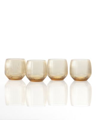 Estiva Textured Double Old-Fashioned Glasses, Set of 4