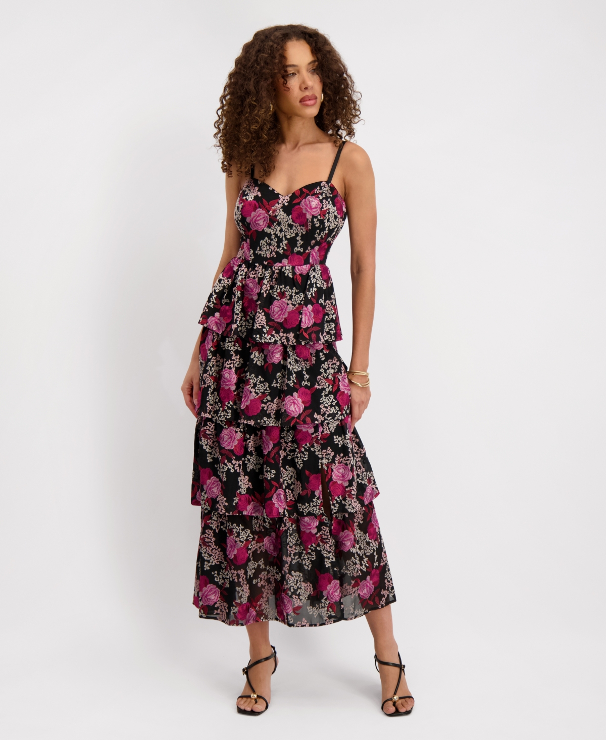 Siena Women's Sweetheart Neck Embroidered Dress