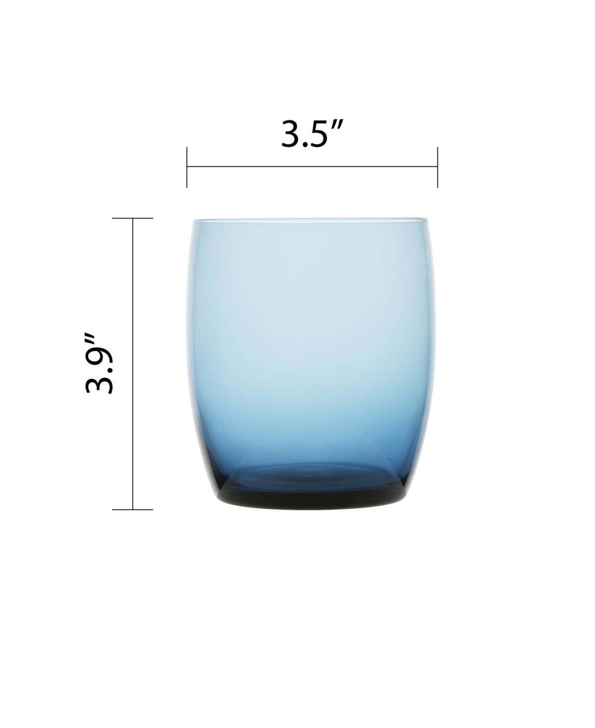 Fortessa Gala Short Beverage Glasses, Set Of 4 In Blue