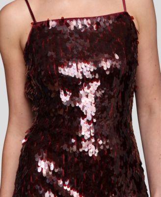 Women's Square Neck Open Back Mini Dress