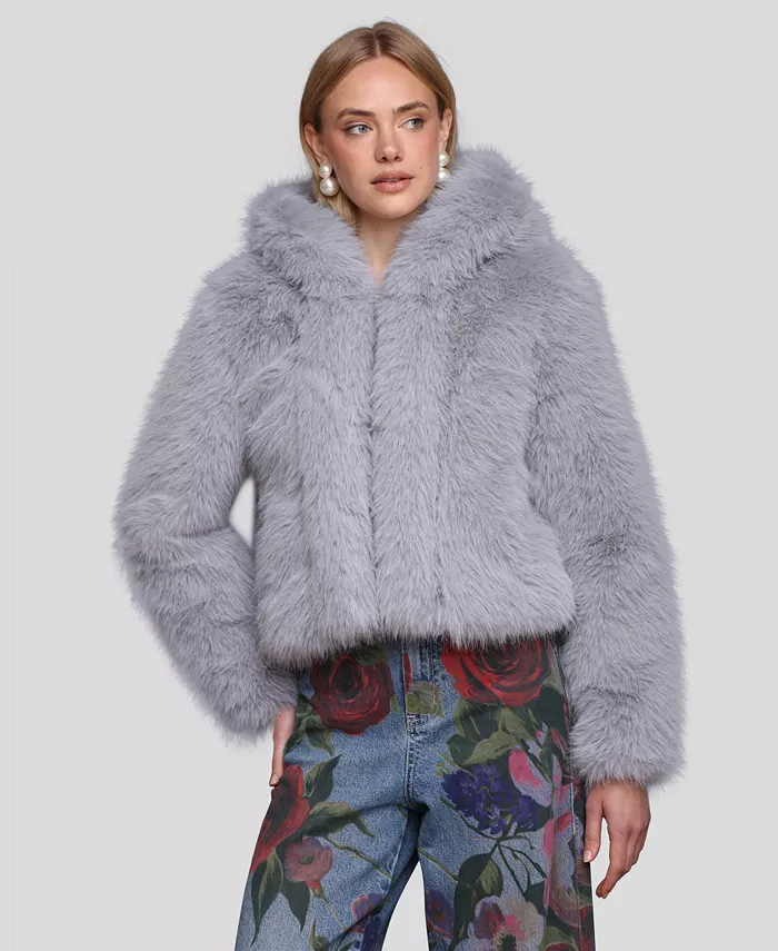 Women's Faux Fur Long Sleeve Jacket - thumbnail 7