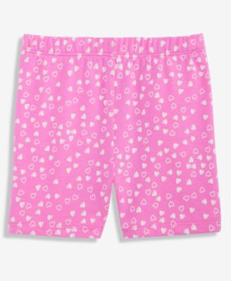 Girls' Toddler 2T-4T Mini Hearts Printed Biker Shorts, Macy's Exclusive