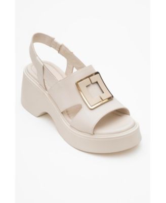 Lucia Leather Buckle Platform Sandal (Women)