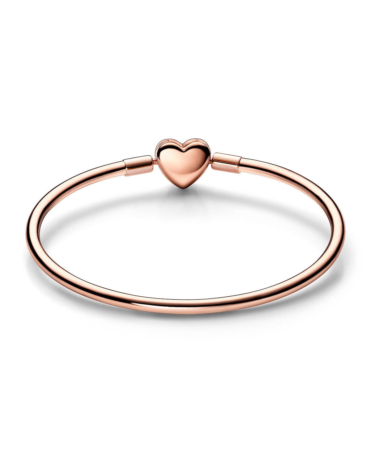 Pandora Rose Gold Plated Heart Clasp Bangle Bracelet