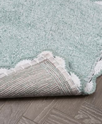 Heathered Crochet Border Cotton Bath Rug, 20" x 32"