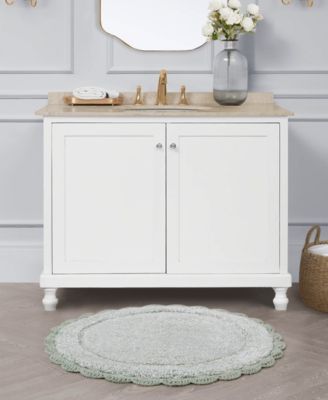 Crochet Cotton Bath Rug, 26" Round