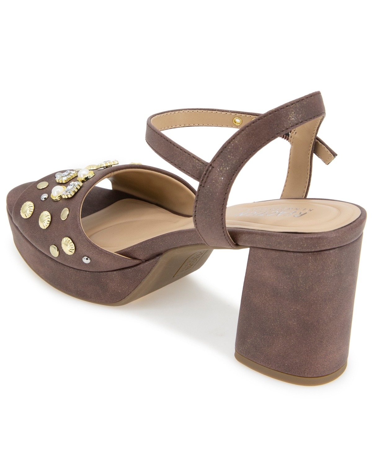 Kenneth Cole Reaction Women's Remina Charm Platform Sandals In Brown