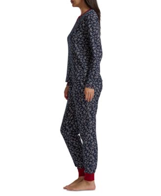 Women's 2-Pc. Packaged Printed Thermal Pajamas Set