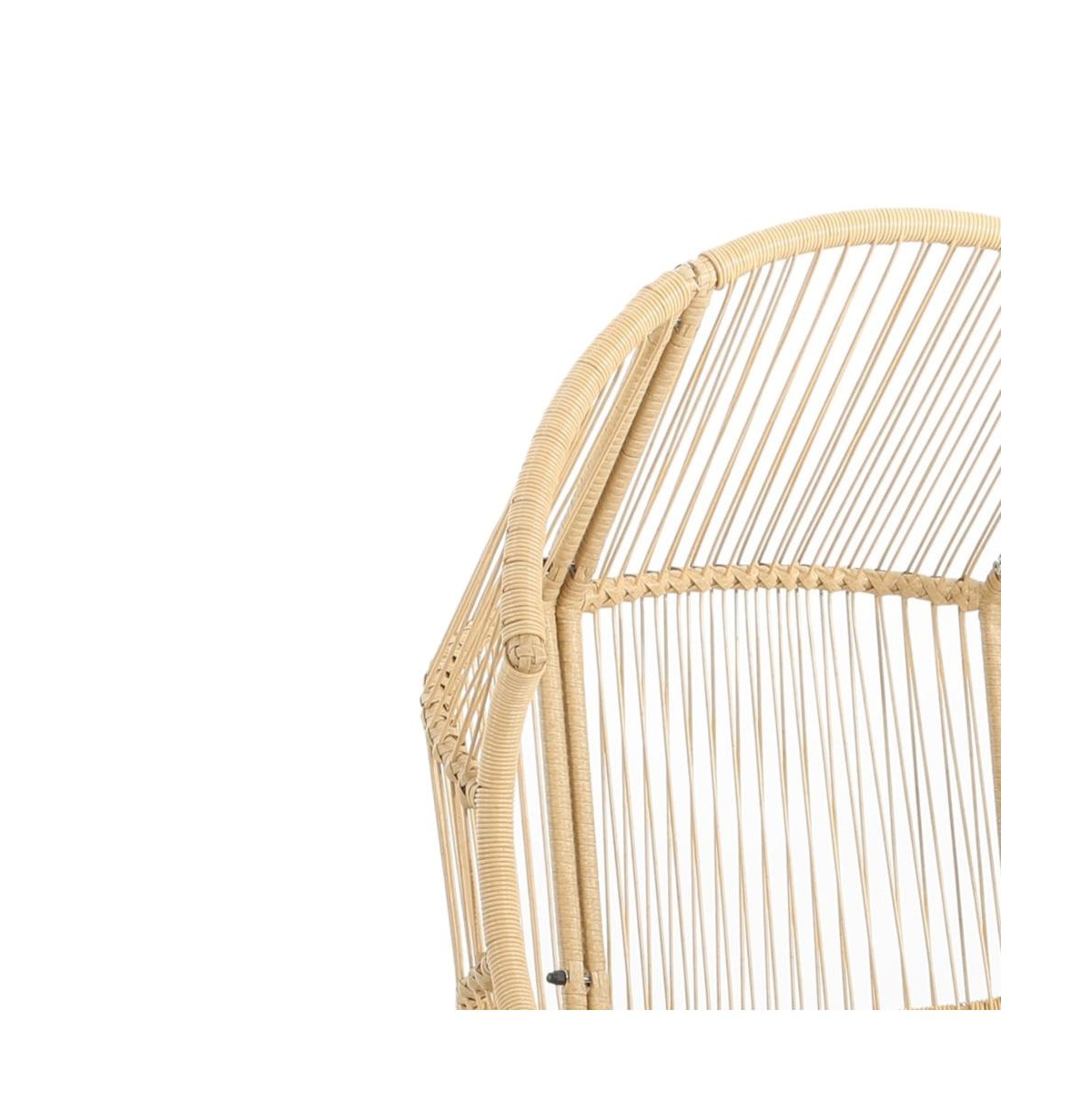 Chic Crate - Elevate Your Outdoor Living with the Luxurious Light Brown Palos Wicker Glider Chair for Ideal Comfort