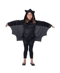 Kids Black Bat Jumpsuit Costume