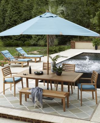 Bristol Teak Outdoor Side Table, Created for Macy's