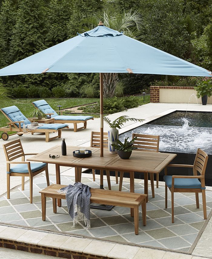 Furniture Teak Outdoor Side Table, Created for Macy's & Reviews