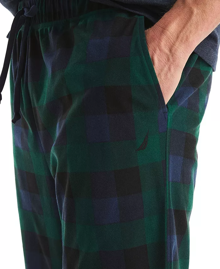 Men's Fleece Plaid Pajama Pants - thumbnail 3