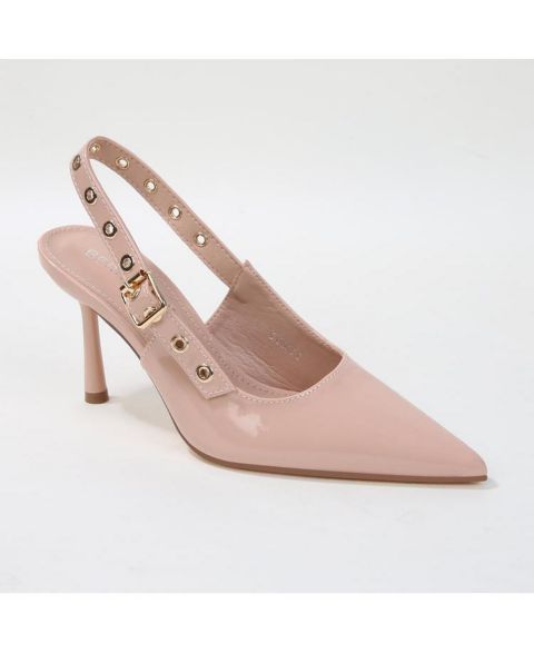 Женские туфли BERNESS Candes Grommet Strap Slingback, цвет: Бежевый