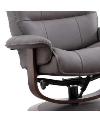 Knight - Haze Manual Reclining Swivel Chair and Ottoman