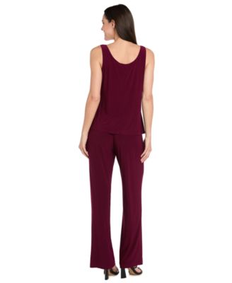 Women's Soutache Long Jacket, Necklace Top &  Pants Set