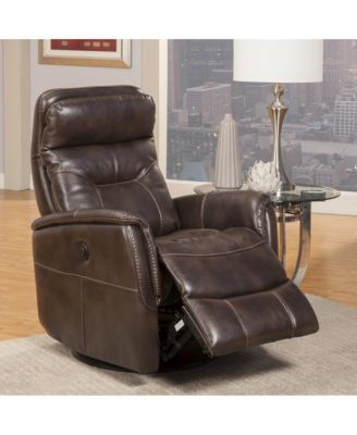 2 Pc. Truffle Polyester Blend Articulating Headrest Power 360° Swivel Glider Recliner Set