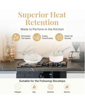 Natural Collection 15-Piece Ceramic Nonstick Cookware Set