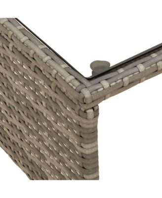 Garden Sofa Gray and Navy Blue