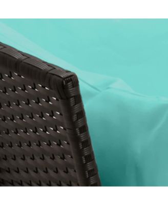 Patio Sofa with Cushions Black Poly Rattan