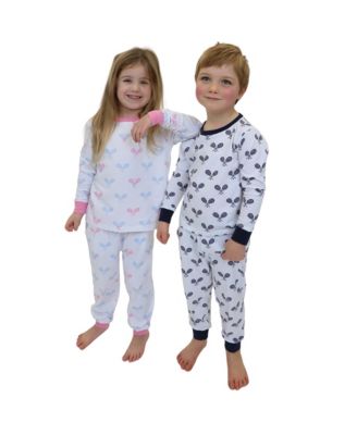 Kids Cotton Jersey Two Piece Long Sleeve Pajama Set