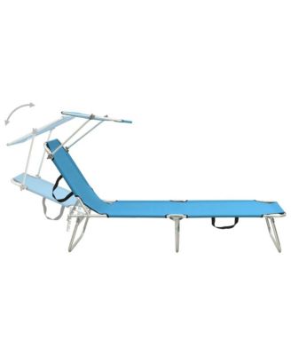 Sun Lounger Blue Aluminum frame, 600D polyester fabric Standard