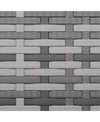 Garden Middle Sofa Grey PE rattan, powder-coated steel Medium