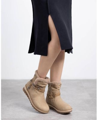 Women's Faux Shearling Lined Ankle Booties Refresh Collection By XTI