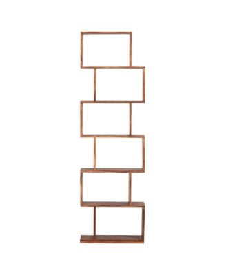 Urban Solid Sheesham Wood 6 Shelf Bookcase, Natural