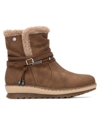 Women's Faux Shearling Lined Ankle Booties Refresh Collection By XTI