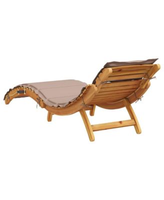 Sunlounger Taupe Solid acacia wood with a natural oil finish