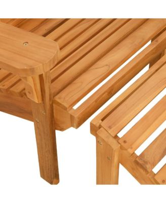 Garden Adirondack Chair With Footrest Teak Solid teak wood Standard