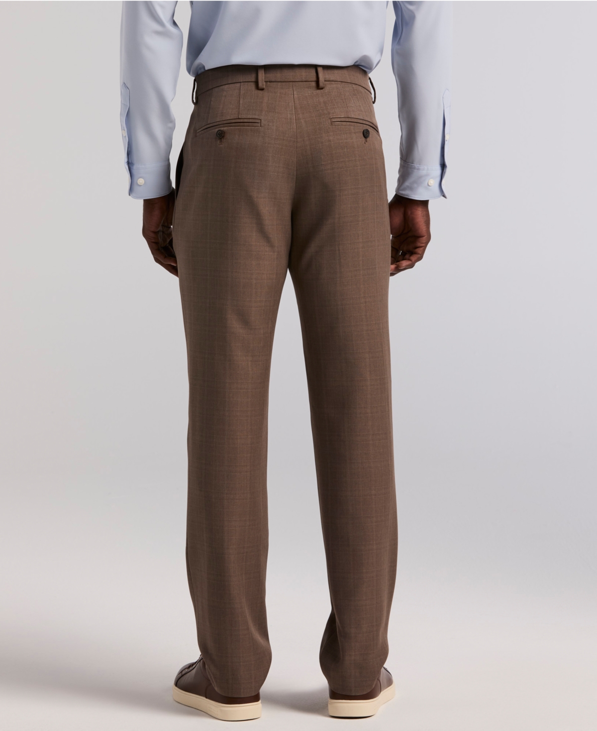 Perry Ellis Portfolio Men's Modern-fit Stretch Solid Resolution Pants In Brown