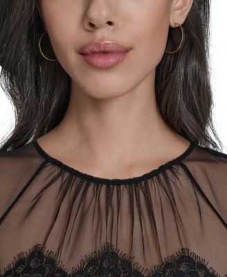 Women's Cap Sleeve Shirred Long Gown