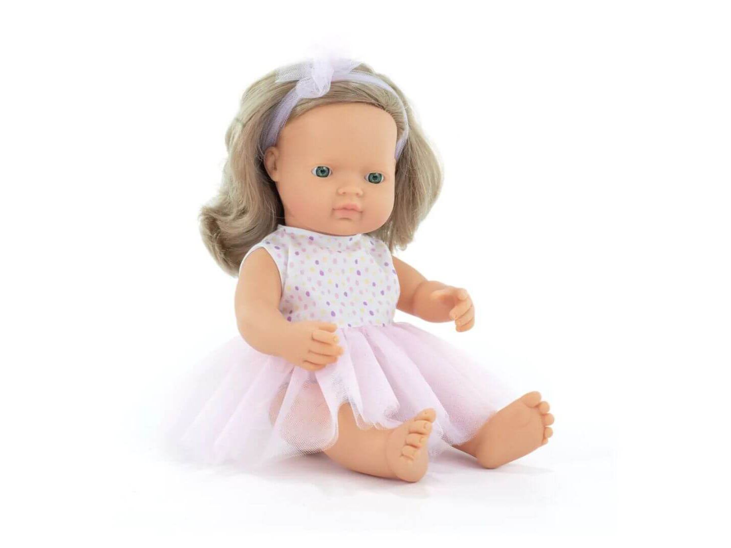 Детская кукла MINILAND My Friends & Me 15" Articulated Anatomically Correct Baby Doll, Ages 10 Months+, цвет: Light Skin — фото 1