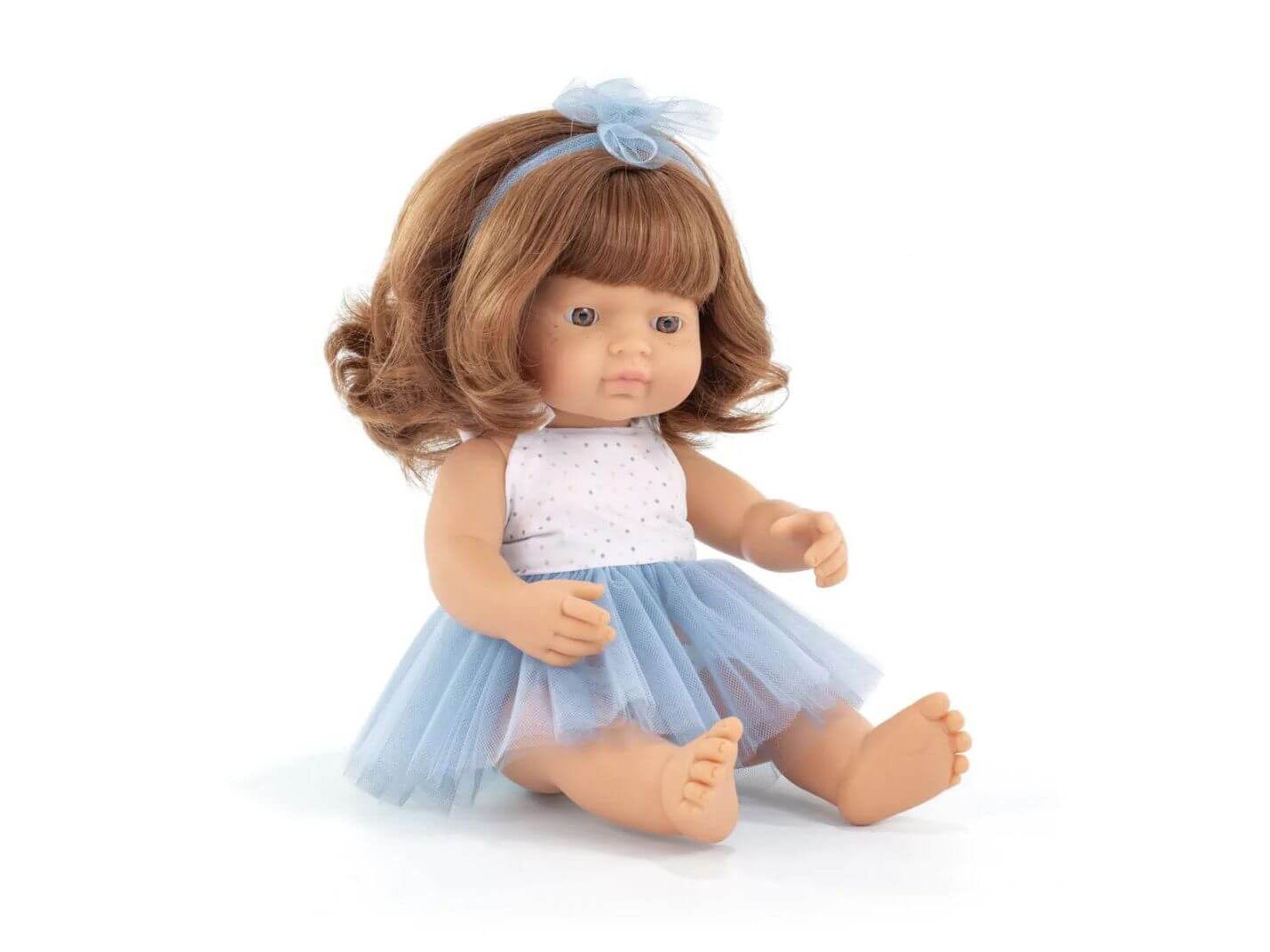 Детская кукла MINILAND My Friends & Me Baby Girl with Red Hair 15" Articulated Anatomically-Correct Baby Doll, Ages 10 Months+, цвет: Light Skin — фото 1