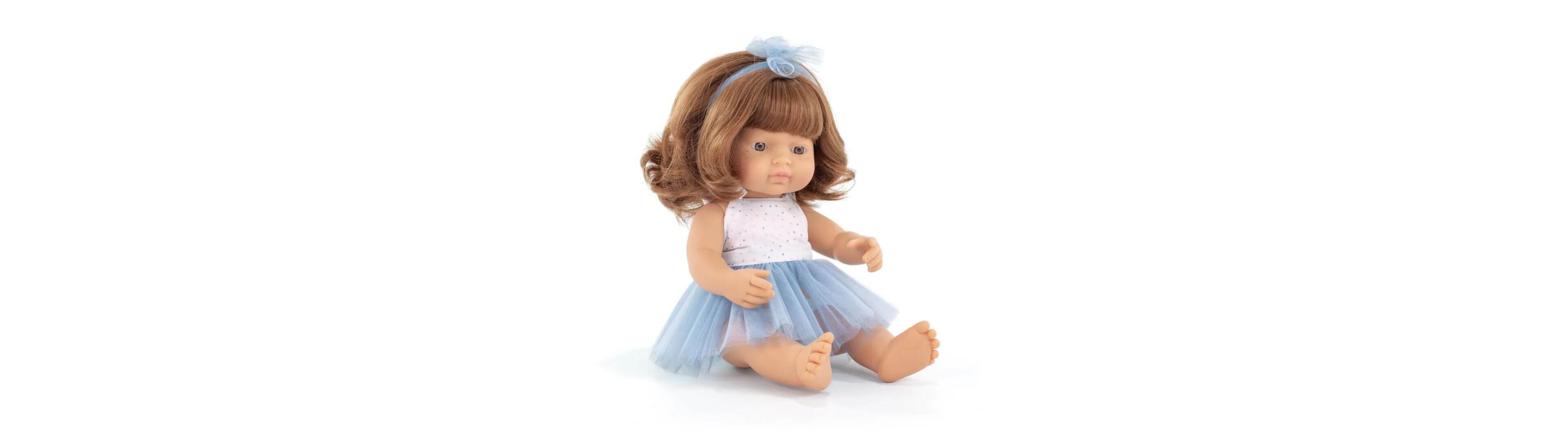 Miniland My Friends and Me Collection Baby Girl Doll with Red Hair - 15"