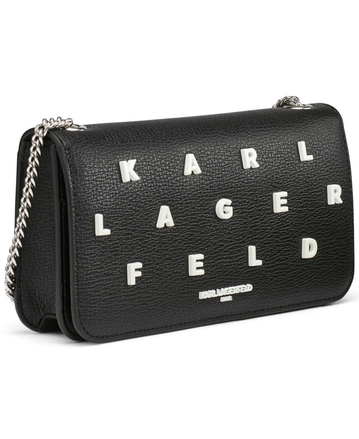Karl Lagerfeld Kosette Leather Shoulder Handbag In Black
