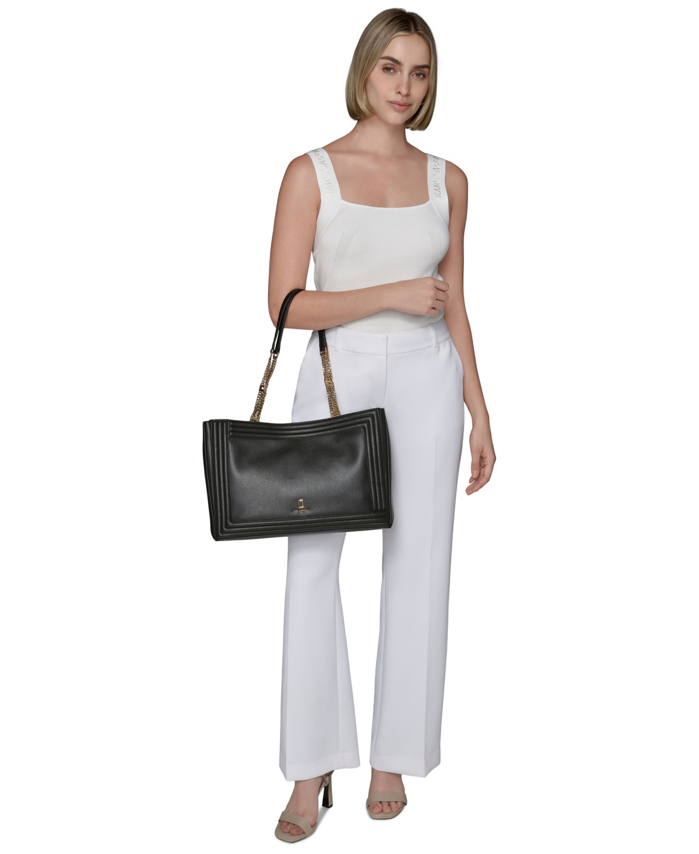 Женская сумка KARL LAGERFELD PARIS Josephine Leather Tote Handbag — фото 6
