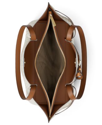 Emilia Large East West Center Zip Pocket Tote Bag