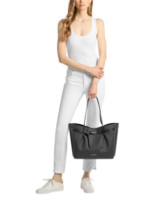 Emilia Large East West Center Zip Pocket Tote Bag
