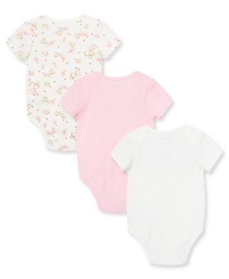 Little Me - Baby Girls' 3-Pack Rose Bodysuits