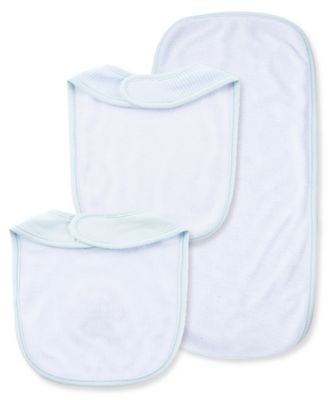 Baby Boys 3-Pack Cute Bear Bibs and Burp Cloth